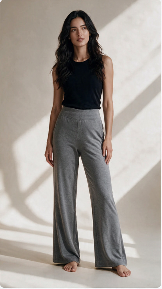 Pantalón Rosalie · punto fluido cintura alta